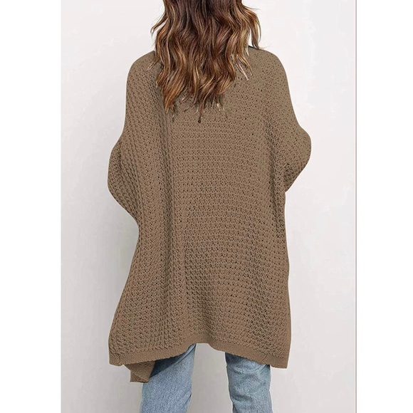 🍂NWT Batwing Sleeve Open Front Chunky Cable Knit Cardigan Sweater🍂 - Picture 7 of 7